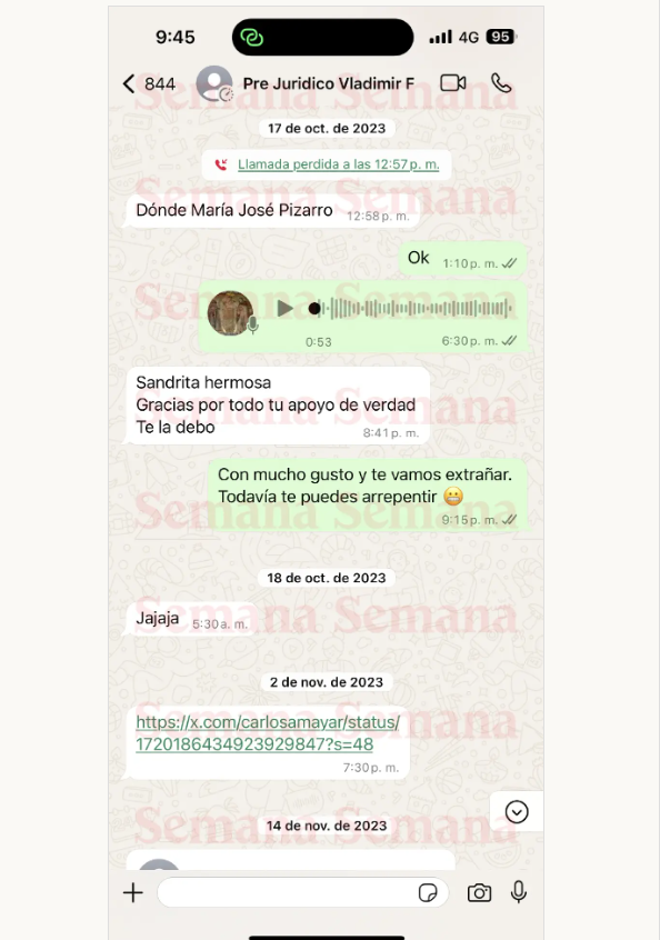 FOTOS: chat revelaría compra de elección de magistrado de la Corte Constitucional con fondos de la UNGRD imagen de la publicación