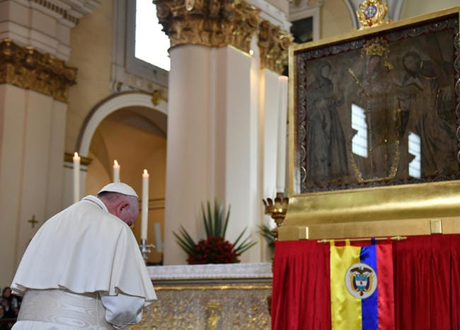 El día que la Virgen de Chiquinquirá llegó al corazón del Papa Francisco imagen de la publicación