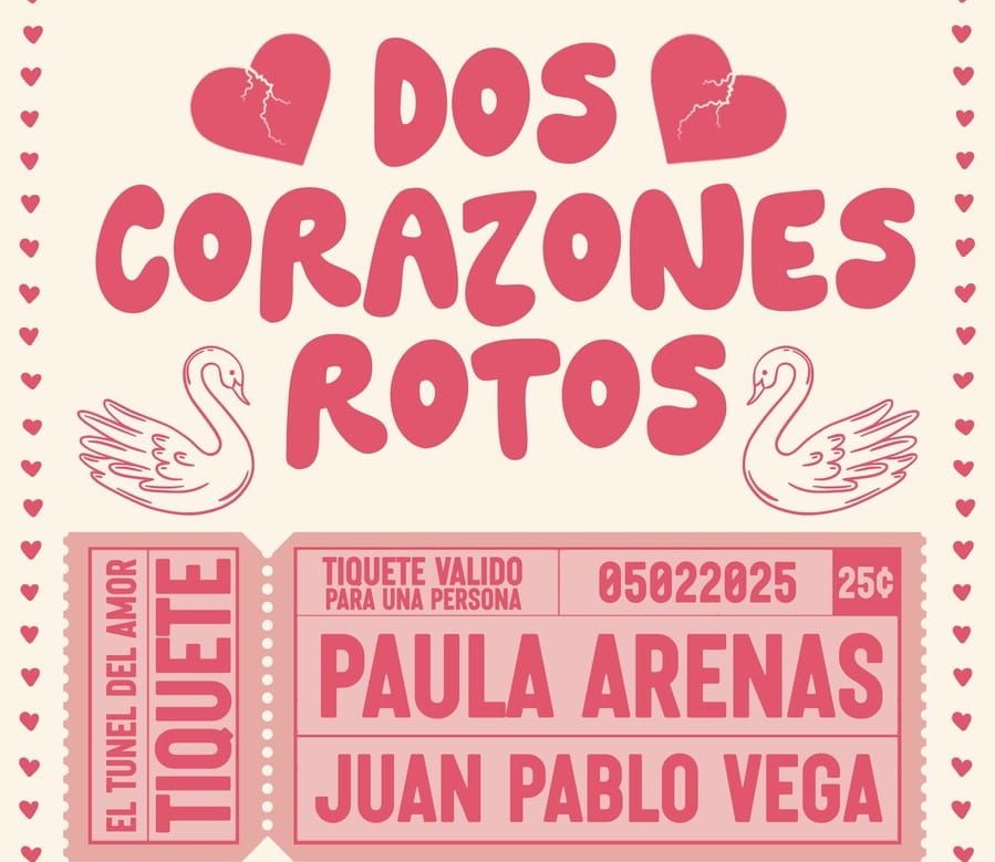 Paula Arenas y Juan Pablo Vega presentan “Dos corazones rotos” imagen de la publicación