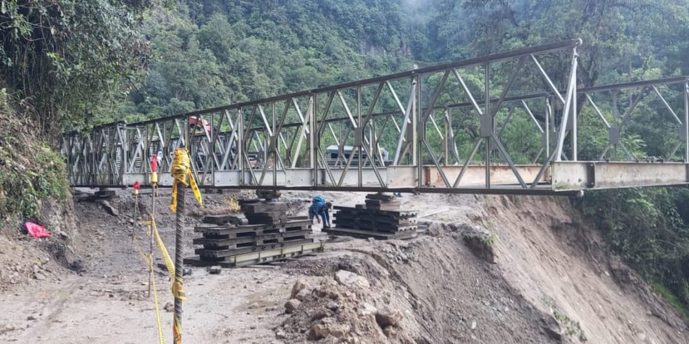 Montaje del puente metálico en la vía Curos-Málaga ya alcanza el 50% imagen de la publicación