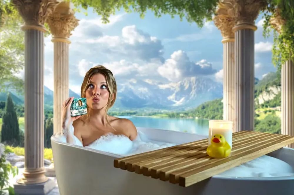 ¿Te bañarías con Sydney? Ahora es posible con su más reciente producto imagen de la publicación