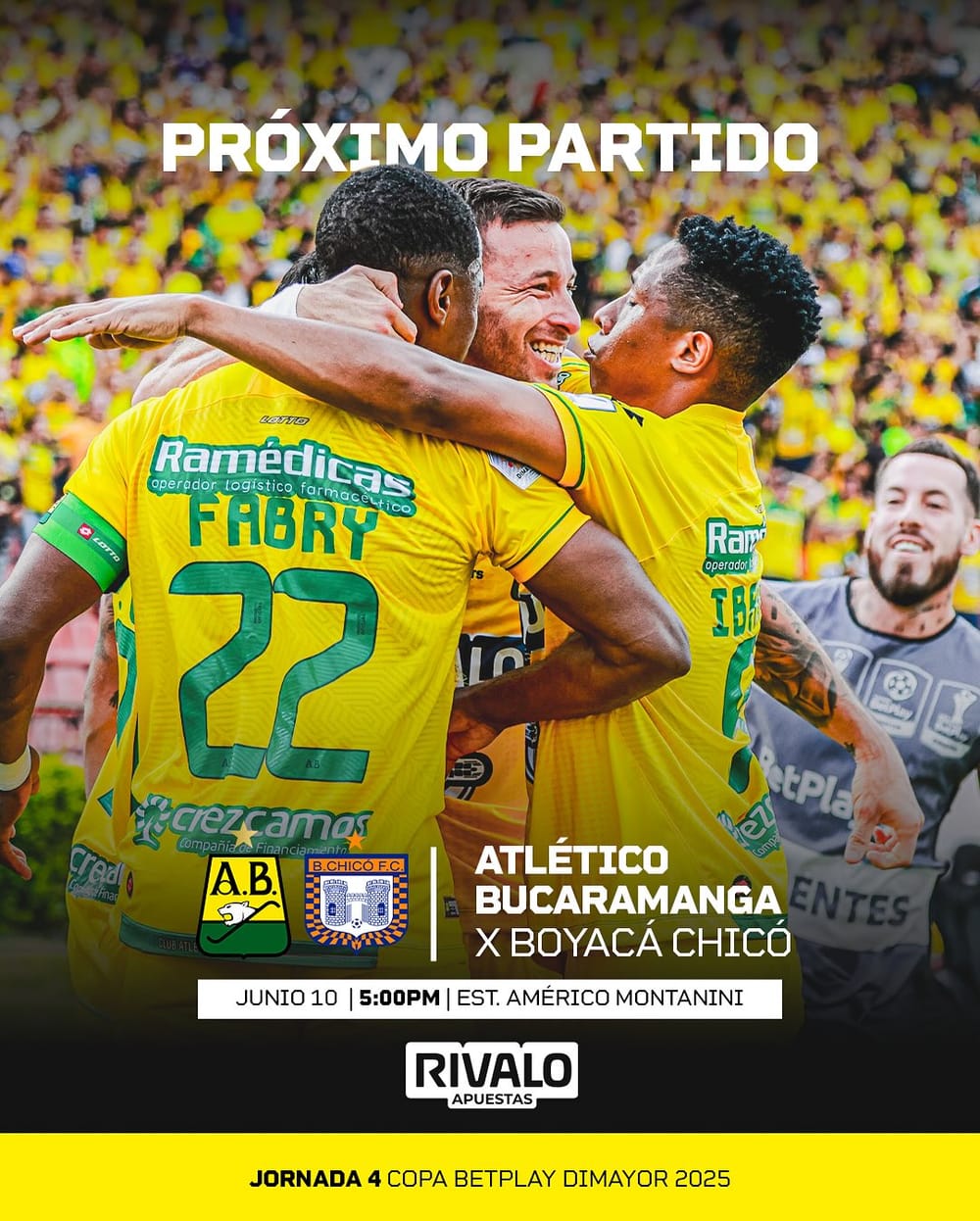 Atlético Bucaramanga contra Boyacá Chicó en la Copa BetPlay Dimayor imagen de la publicación