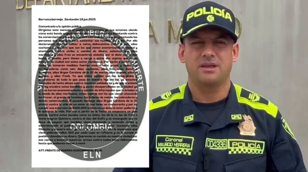 Policía alerta sobre panfleto falso que circula en redes y genera temor injustificado en Barrancabermeja imagen de la publicación
