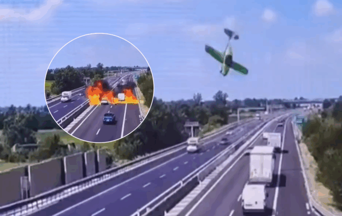 Tragedia aérea en Italia: avioneta se estrelló en plena autopista imagen de la publicación
