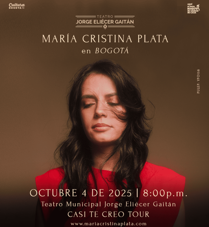 María Cristina Plata llega con su “Casi Te Creo” Tour imagen de la publicación