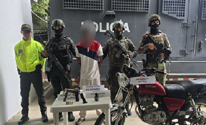 Sujetos que tenían armamento de guerra fueron capturados imagen de la publicación