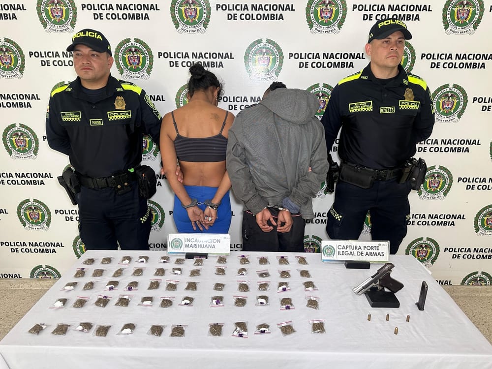 'Lisa' y 'Bart' detenidos con marihuana y un arma de fuego imagen de la publicación