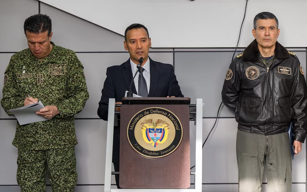 Ministro de Defensa General (r) Pedro Sánchez confirmó la muerte de alias “Zarco Aldinever” imagen de la publicación