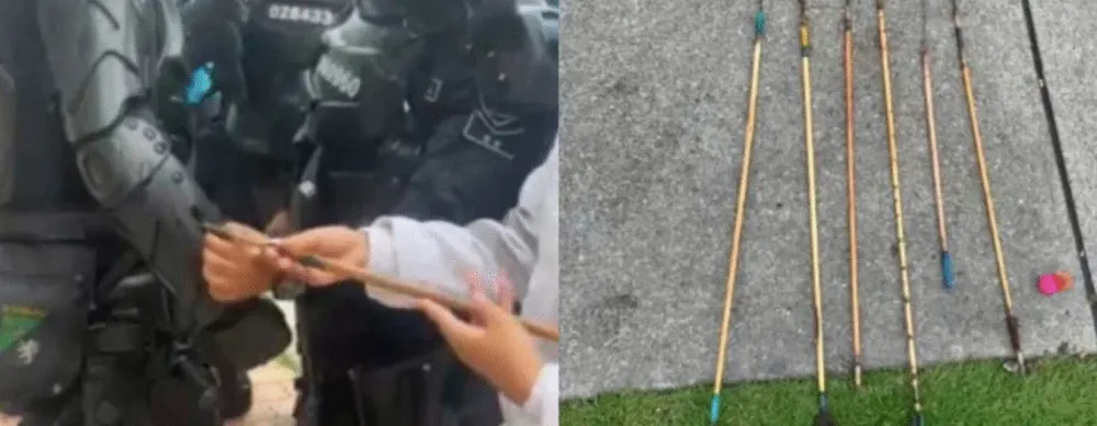 MinDefensa ofrece millonaria recompensa por información sobre los responsables del ataque con flechas a la Policía en Bogotá imagen de la publicación