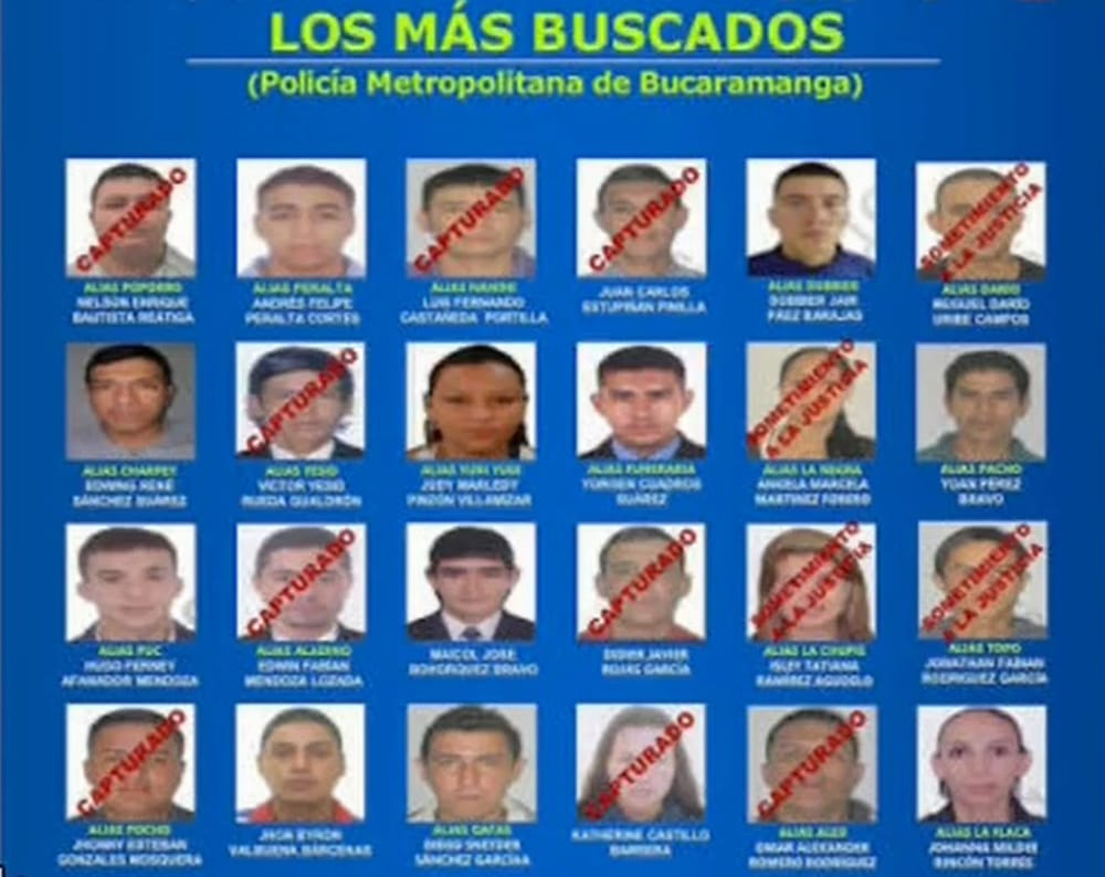 Recompensas de hasta $200 millones ofrece la Alcaldía para capturar a los más buscados en Bucarammanga imagen de la publicación