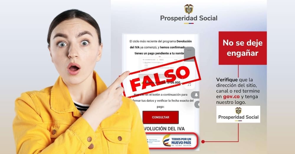 Prosperidad Social alerta sobre ola de estafas que usan de forma fraudulenta el nombre de esa entidad imagen de la publicación