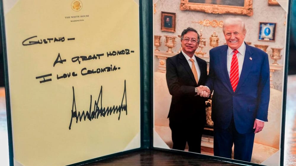 ¿Están de mejores amiguis? Petro está feliz con los resultados de su encuentro con Trump imagen de la publicación