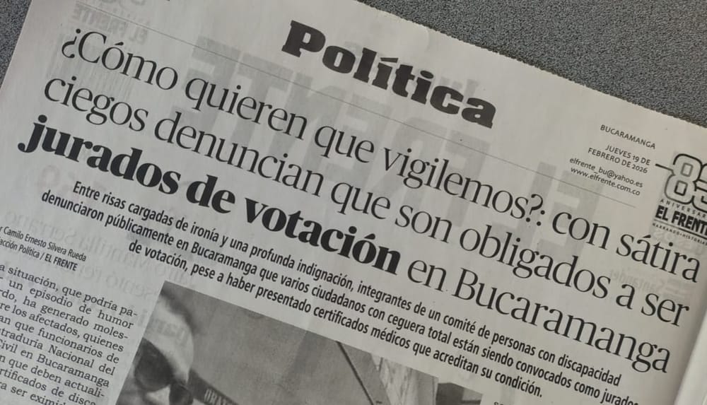 “Está bien, ya entendimos, no convocaremos cieguitos para vigilar las elecciones”: Registraduría imagen de la publicación