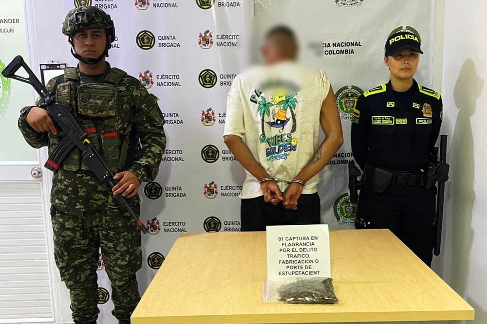 Capturado con más de 100 dosis de marihuana en San Vicente de Chucurí imagen de la publicación