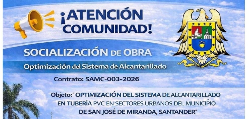 San José de Miranda socializa obra del sistema de alcantarillado imagen de la publicación