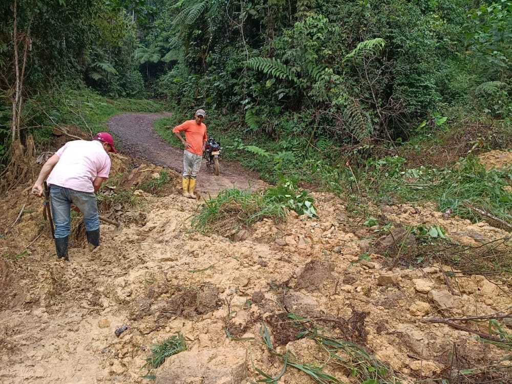 Derrumbes afectan vía entre Zapatoca y San Vicente de Chucurí imagen de la publicación