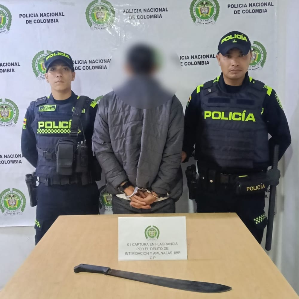Policía Nacional de Colombia evitó agresión con arma blanca en San Vicente de Chucurí imagen de la publicación