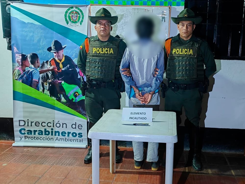 Capturan a un hombre por intimidación con arma blanca en zona rural de San Gil imagen de la publicación