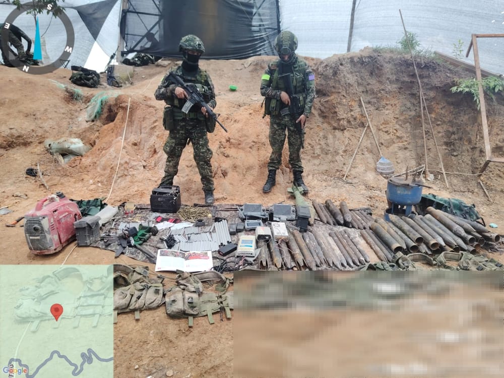 localizados y destruidos fábrica clandestina de explosivos en Tibú, Norte de Santander imagen de la publicación