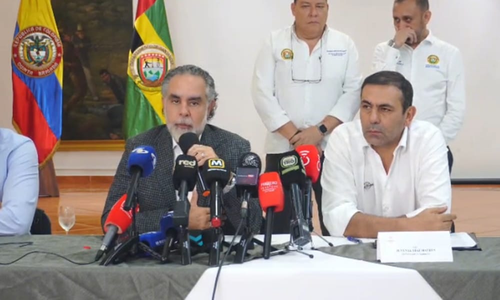 MinInterior Armando Benedetti resalto el manejo dado por el Gobierno de Santander para lograr consensos en el paro. imagen de la publicación