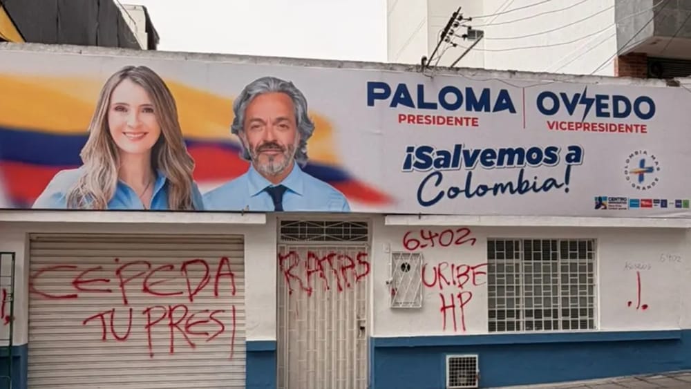 Vandalizada sede política del  Centro Democrático en Bucaramanga imagen de la publicación