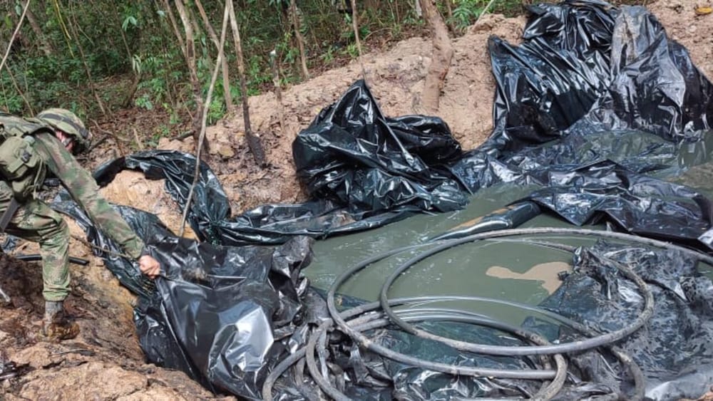 Combates en Tibú tras hallazgo de piscina clandestina con hidrocarburos del ELN imagen de la publicación