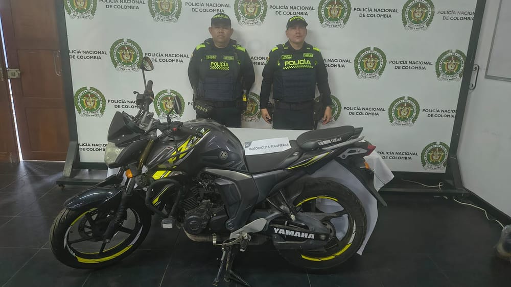 Policía recupera motocicleta hurtada en Bucaramanga imagen de la publicación