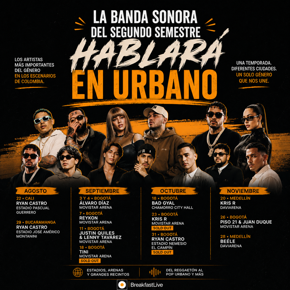 La música urbana marcará la agenda de conciertos del segundo semestre en Colombia imagen de la publicación