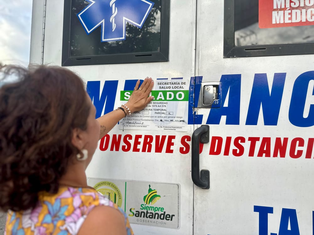 Ambulancia no estaba en regla y fue sellada en Floridablanca imagen de la publicación