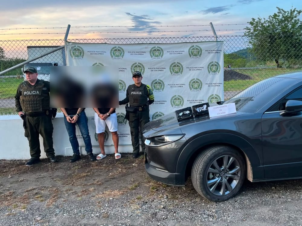 Transportaban más de dos kilos de cocaína dentro de vehículo de alta gama en Santander imagen de la publicación