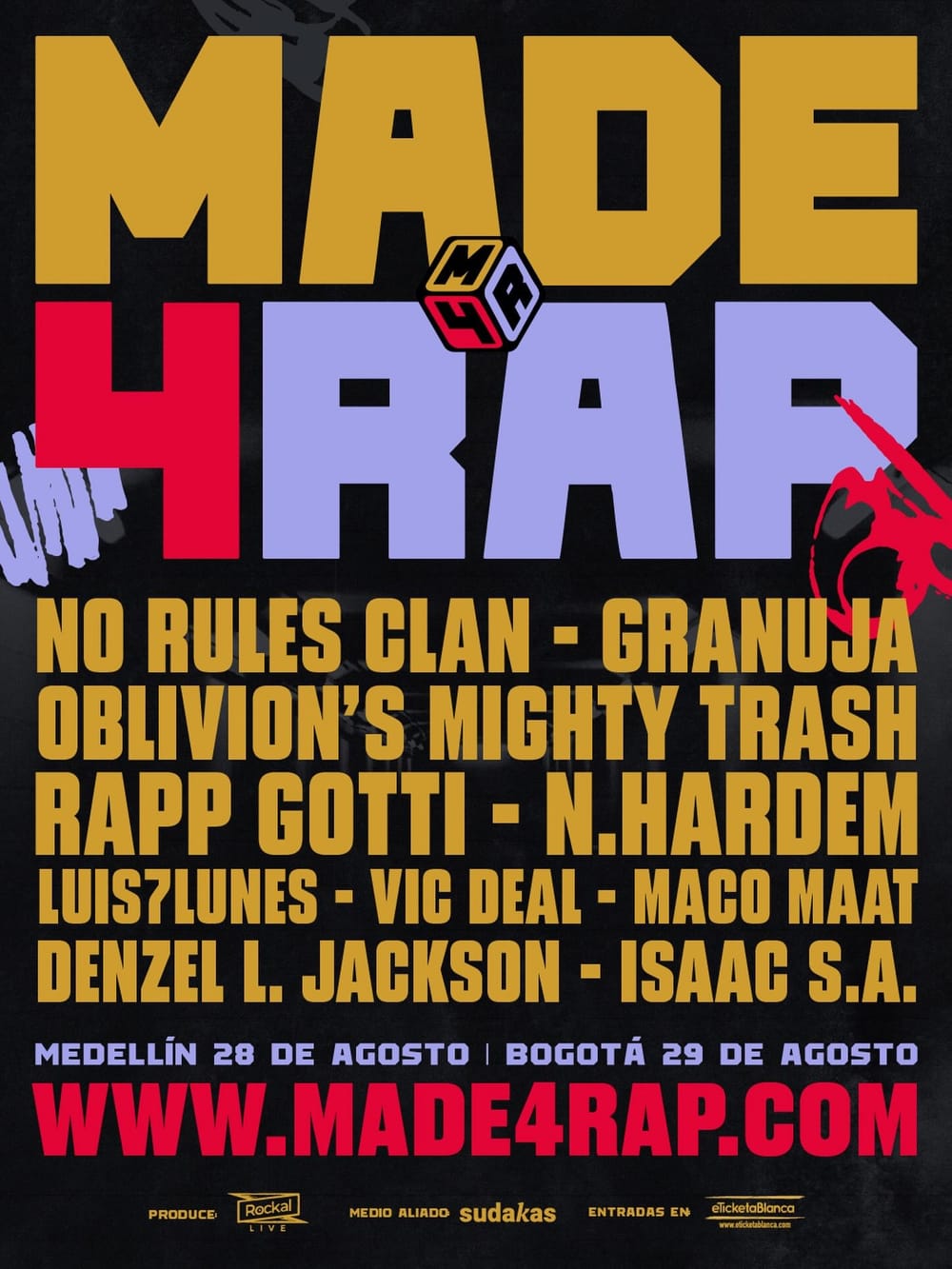 MADE4RAP llega a Medellín y Bogotá para unir rap, cultura y solidaridad imagen de la publicación
