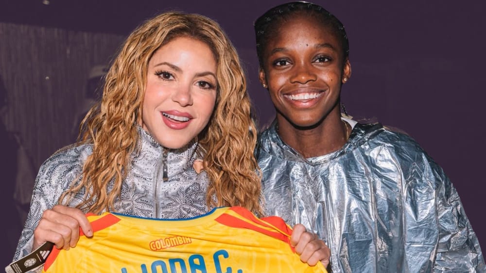 Linda Caicedo sorprendió a Shakira en Madrid con una camiseta de la Selección Colombia imagen de la publicación