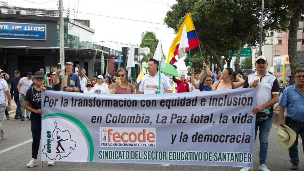 Paro de 24 horas convocado por el Sindicato de Educadores de Santander este 14 de octubre imagen de la publicación