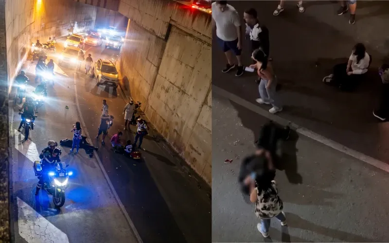 Motociclista resultó gravemente herido tras caer al deprimido del Cacique en Bucaramanga imagen de la publicación