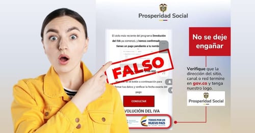 Prosperidad Social alerta sobre ola de estafas que usan de forma fraudulenta el nombre de esa entidad imagen de la publicación