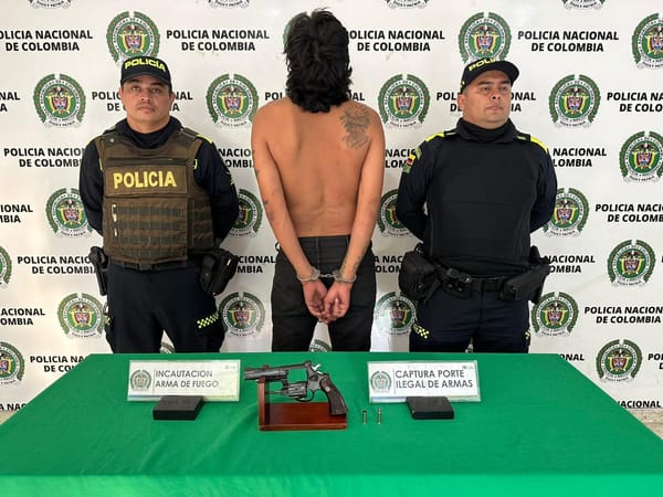 Autoridades sorprendieron a un intolerante armado en Floridablanca