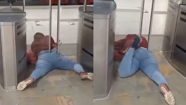 VIDEO. Mujer queda atrapada en TransMilenio por negarse al pago