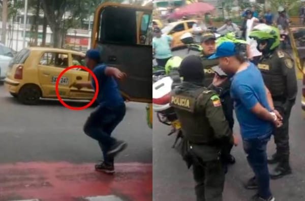 VIDEO. Altercado entre conductores de bus y taxi generó caos en Bucaramanga