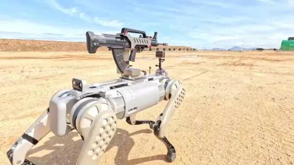 Perro robot militar chino con rifle automático despierta alarma en la comunidad internacional