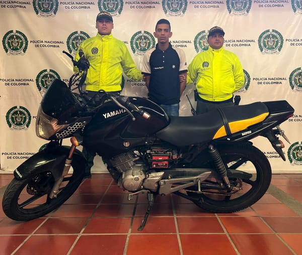 A 'Lucho' lo atraparon paseando en moto robada por Bucaramanga