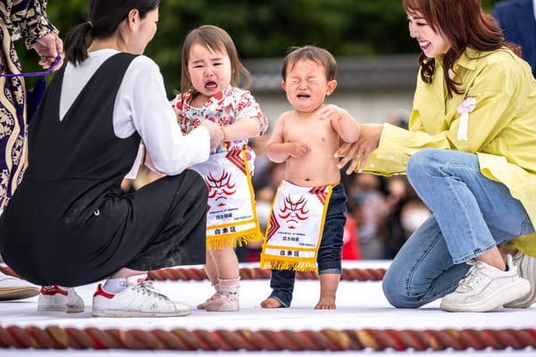 El festival japonés donde el primer bebé en llorar es el ganador