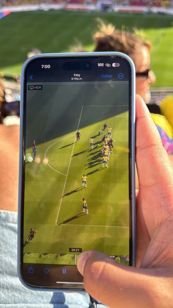 Un celular captó lo que el VAR no pudo