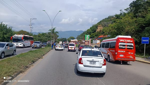 Choque múltiple generó caos de movilidad en Bucaramanga