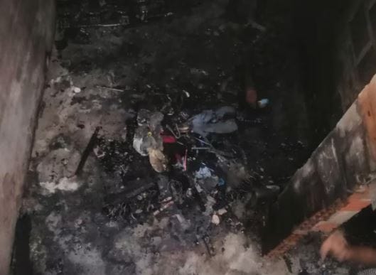 Incendio en Miramanga dejó a una familia en la ruina