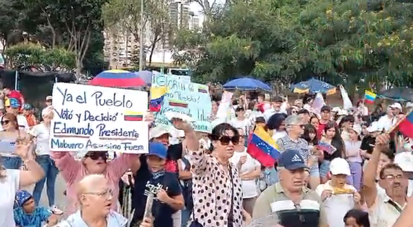 Venezolanos en Bucaramanga exigen postura firme de Colombia contra el régimen de Maduro