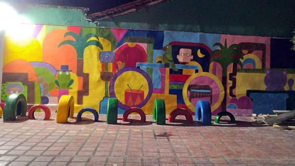 Muralismo comunitario: Estudiantes transforman el colegio Rafael Pombo en Palmira