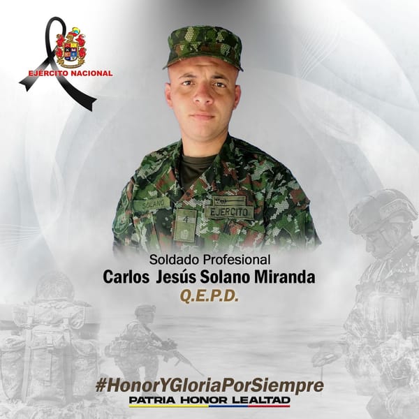 Segunda División del Ejército rechazó asesinato de uniformado a manos del ELN