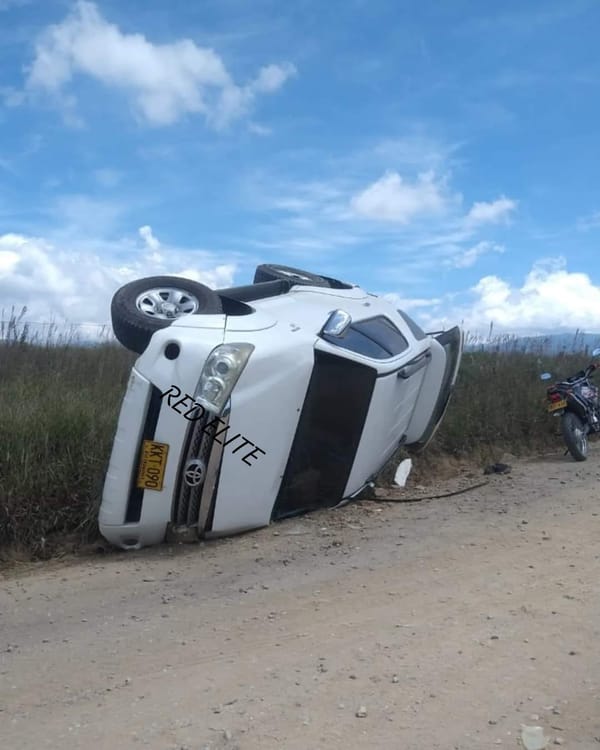Accidente en La Mesa de Los Santos casi termina en tragedia