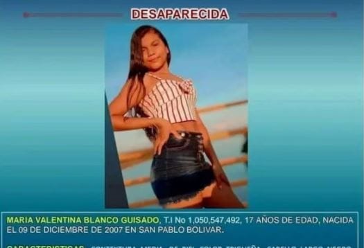 Desesperada búsqueda de joven desaparecida en Bucaramanga
