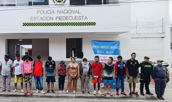 Grupo de jíbaros cayó cargado en Piedecuesta